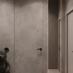 درب فریم لس با پوشش میکروسمنت