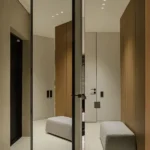 درب فریم لس آینه ای