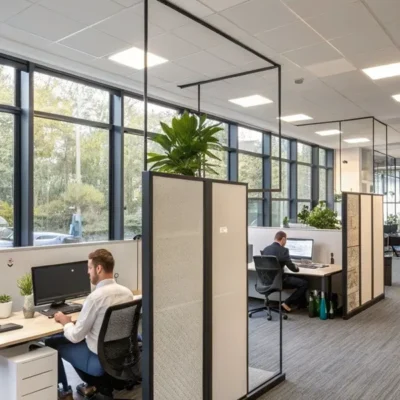 پارتیشن شیشه ای بانک